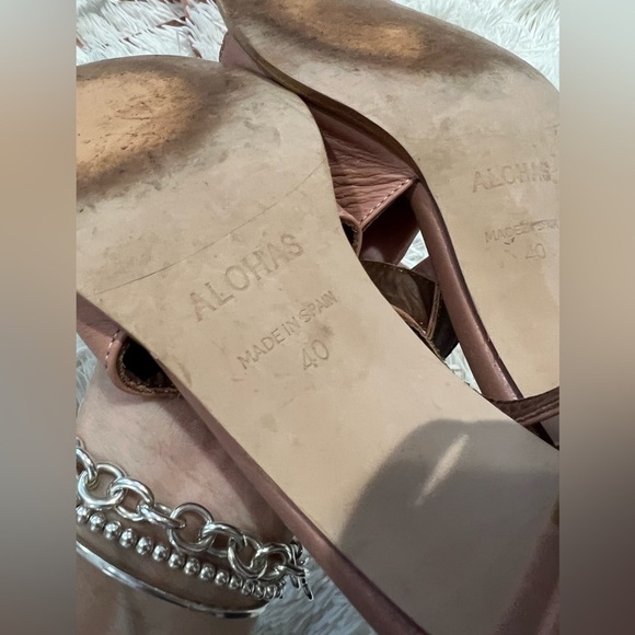 Alohas The Lille Leather Block Heels - Size 40 US 9 - Picture 5 of 8